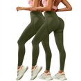 thumbnail image 2 of jiaxiM 2 Pack Workout Leggings for Women Slimming High Waisted Seamless Yoga Fitness Sport Trousers Soft Active Leggings Tummy Control Pants for Yoga Running & Daily Wear, 2 of 7