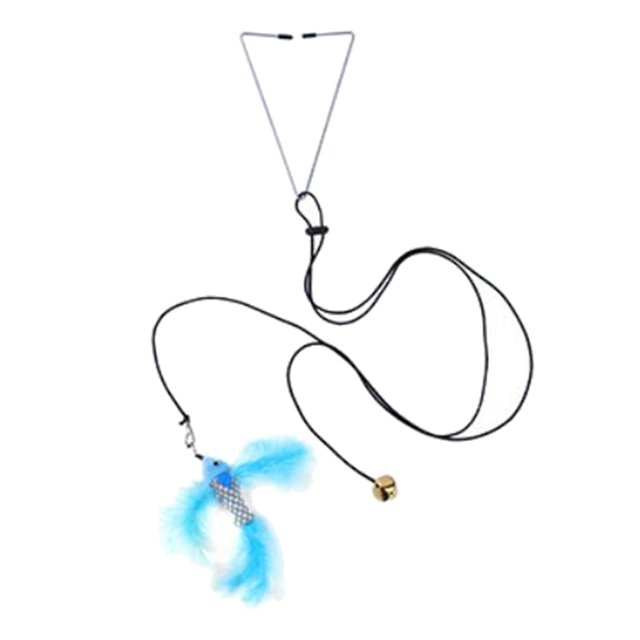 Juguete para gatos, divertido palo para gatos, accesorios para ejercitador interactivo colgante, juego retráctil para rebotar para gatos, suministros - 21CM Sunnimix Juguetes interactivos para gatos
