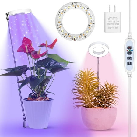 

Grow Lights for Indoor Plants LA KEN DU 42 Full Spectrum LED Grow Lights with Stable Base-180° Adjustable 3 Colors Grow Light(3/9/12H Timer&10 Dimmable Levels)