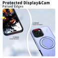 thumbnail image 3 of For iPhone 12 Ultra Slim Hybrid TPU+PC Protective Cover with Metal Rotation Holder , Compatible MagSafe, Military Grade Shockproof Phone Case Cover,Purple,For iPhone 12, 3 of 7
