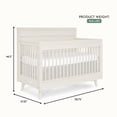 thumbnail image 2 of Evolur Loft Antilia Mid Century 4-in-1 Convertible Crib, Vanilla Bean, 2 of 7