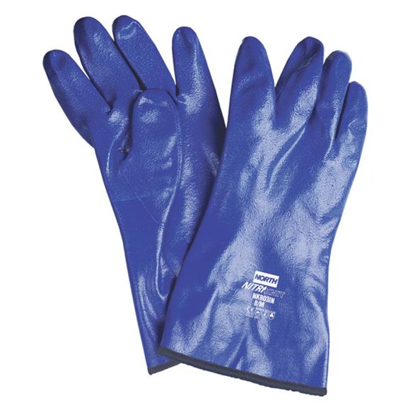 North Safety 068-NK803ES-11 Supported Nitrile Gloves - 11- 2 XL
