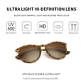 thumbnail image 2 of Gafas de sol SUNGAIT Vintage Round para mujer y hombre, color ámbar y marrón, 2 of 6