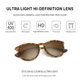 thumbnail image 2 of Gafas de sol SUNGAIT Vintage Round para mujer y hombre, color ámbar y marrón, 2 of 6