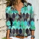 thumbnail image 2 of Gibobby Blusas De Manga Larga Para Mujer Tops sueltos largos Daisy Womens Ladies Printing Shirt Blusa informal de algodón Camiseta Blusa de mujer（Azul， M), 2 of 3