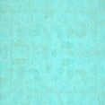 thumbnail image 1 of Ahgly Company Indoor Square Oriental Light Blue Modern Area Rugs, 5' Square, 1 of 4