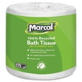 thumbnail image 3 of Marcal 100% Recycled, Soft & Absorbent Bathroom Tissue 2 Ply - 336 Sheets/Roll - White - Soft, Lint-free, Septic Safe - For Washroom - 48 / Carton, 3 of 3