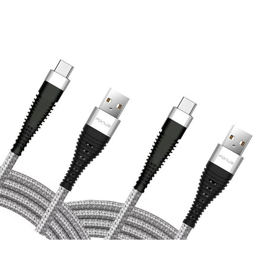 For Galaxy A54 5G Fast Charge 6ft and 10ft Long USB-C Cables - TYPE-C Cord Power Wire Data Sync Braided High Speed for Samsung Galaxy A54 5G Phone