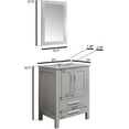 thumbnail image 5 of Fullwatt Easy to Assemble Bathroom Vanity, ABS Gray, 24" W, 5 of 7