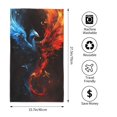 thumbnail image 2 of Fotbe Red And Blue Fire Bird Toalla Premium con Patrón, Toalla de Microfibra de Secado Rápido, Ligera y Altamente Absorbente (27.5x16in), Ideal para Uso Diario, 2 of 6