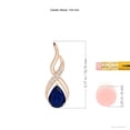 thumbnail image 4 of ANGARA Natural Blue Sapphire Infinity Swirl Pendant with Diamonds in 14K Rose Gold for Women (Size-7x5mm) | September Birthstone, Anniversary, Jewelry Gift for Women | Natural Blue Sapphire Necklace, 4 of 9