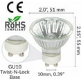 Simba Lighting Halogen 35W GU10 Bulbs with TwistNLock, for Track