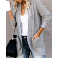 thumbnail image 3 of Women's Long Sleeve Open Front Cardigan Sweaters Lightweight Soft Knit Drape Outerwear with Pockets, 3 of 5