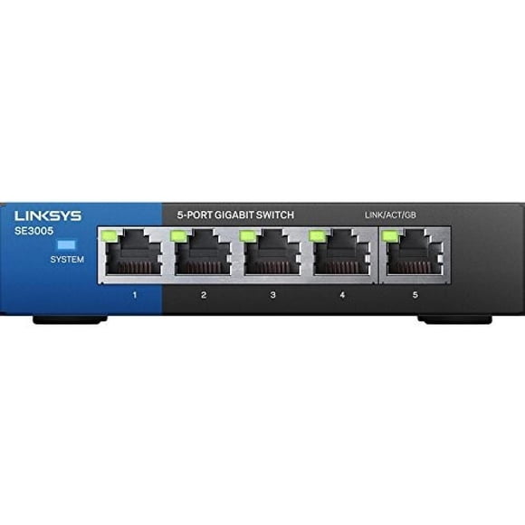 Interruptor Linksys  SE3005 Gigabit Ethernet Switch 5 Puertos