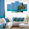 thumbnail image 1 of Beach with White Sand and Turquoise Water - Modern Seascape Canvas Artwork, 1 of 3