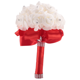 thumbnail image 1 of Beautiful Wedding Bouquet Bridal Bridesmaid Flower wedding bouquet artificial flower rose bouquet white bridal bouquets-Red&White Ribbon, 1 of 5