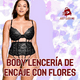 thumbnail image 2 of Lencería Body Mujer Encaje Floral G-string Sujetador Escote Negro L-JUSTCLICK MX, 2 of 6