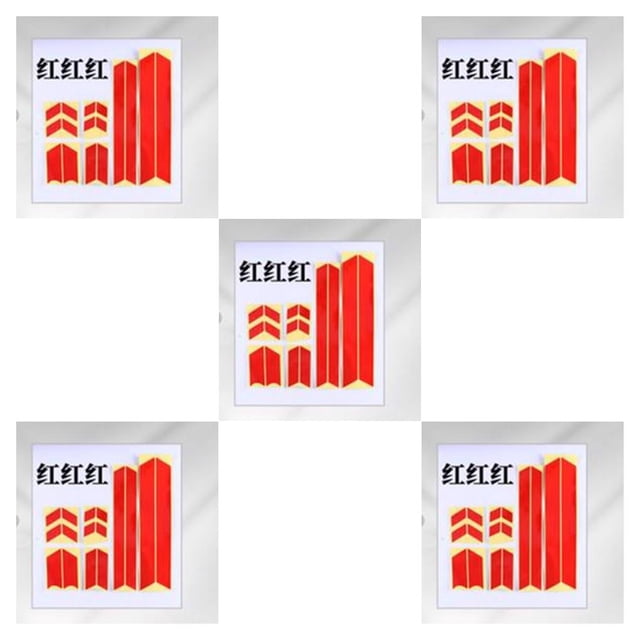 Eigraketly 1 Juego de pegatinas reflectantes para scooter eléctrico M365 5 piezas PVC Rojo