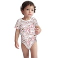 thumbnail image 3 of Daiia Cute Rabbit Printed Unisex-Baby Short Sleeve Onesies Bodysuits Baby Climbing Clothes Soft and Comfortable Romper with Expandable Shoulder Design-18 Months, 3 of 8