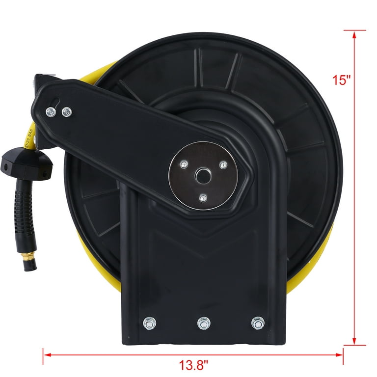 GymChoice Retractable Air Hose Reel Wall Mount 3/8 x 50 ft Mixing