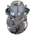 thumbnail image 5 of Tropic Hats Summer Wide Brim Mesh Safari/Outback W/Neck Flap & Snap Up Sides - City Camo XXXL, 5 of 5