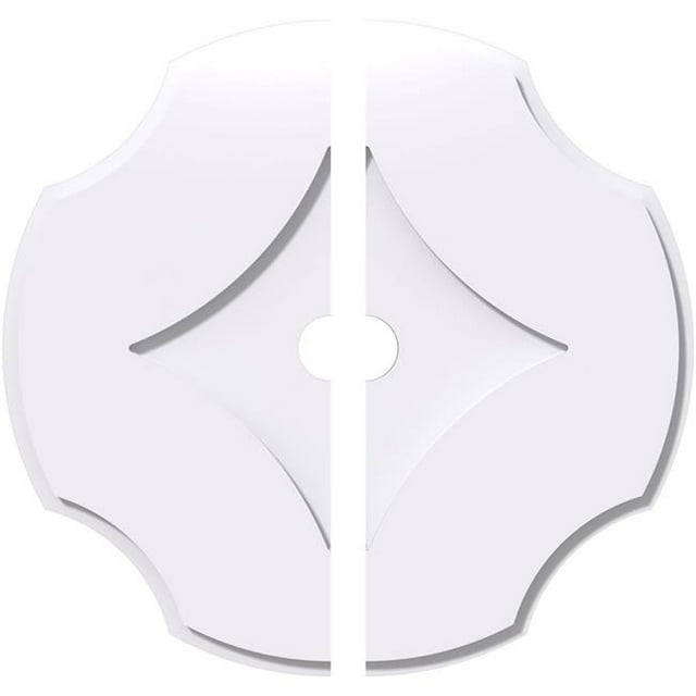 Ekena Millwork CMP30PL2-03000 30 in. OD x 3 in. ID Square Percival Architectural Grade PVC Contemporary Ceiling Medallion - 2 Piece