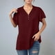 thumbnail image 3 of Camiseta informal de color liso con cuello en V y botones - Cierre clásico con botones, cuello en V versátil, transpirable, 3 of 6