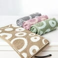 thumbnail image 3 of Unique Bargains 4 Pack Cute Round Geometric Pattern Hand Towel Cotton Towel Grey/Purple, 3 of 5