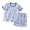 Sky Blue A7, variant on Hrsba Girls Casual Outfits Cotton Short Sleeve Top Matching Bottom Comfortable Basic Kids Clothing Set