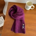 thumbnail image 3 of Elastic Soft Unisex-Like Design (Hand Wash/Dry Clean) - Women's 100% Wool Scarf - Hand-Embroidered Cartoon & Solid Color - Winter Neck Warmer - Thick Warm Windproof Collar, 3 of 12