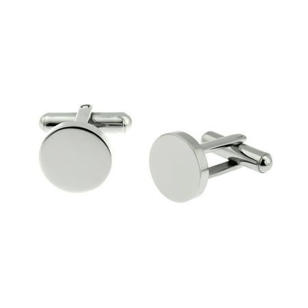 13mm Round Stainless Steel Cufflinks – Perfect Groomsmen or Gift for Him