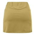thumbnail image 4 of Iugvhana Womens Skorts with Pockets Lightweight Tummy Control Plus Size Skorts for Women High Waist Solid Color Athletic Sports Skirt Shorts Khaki#04 L, 4 of 5