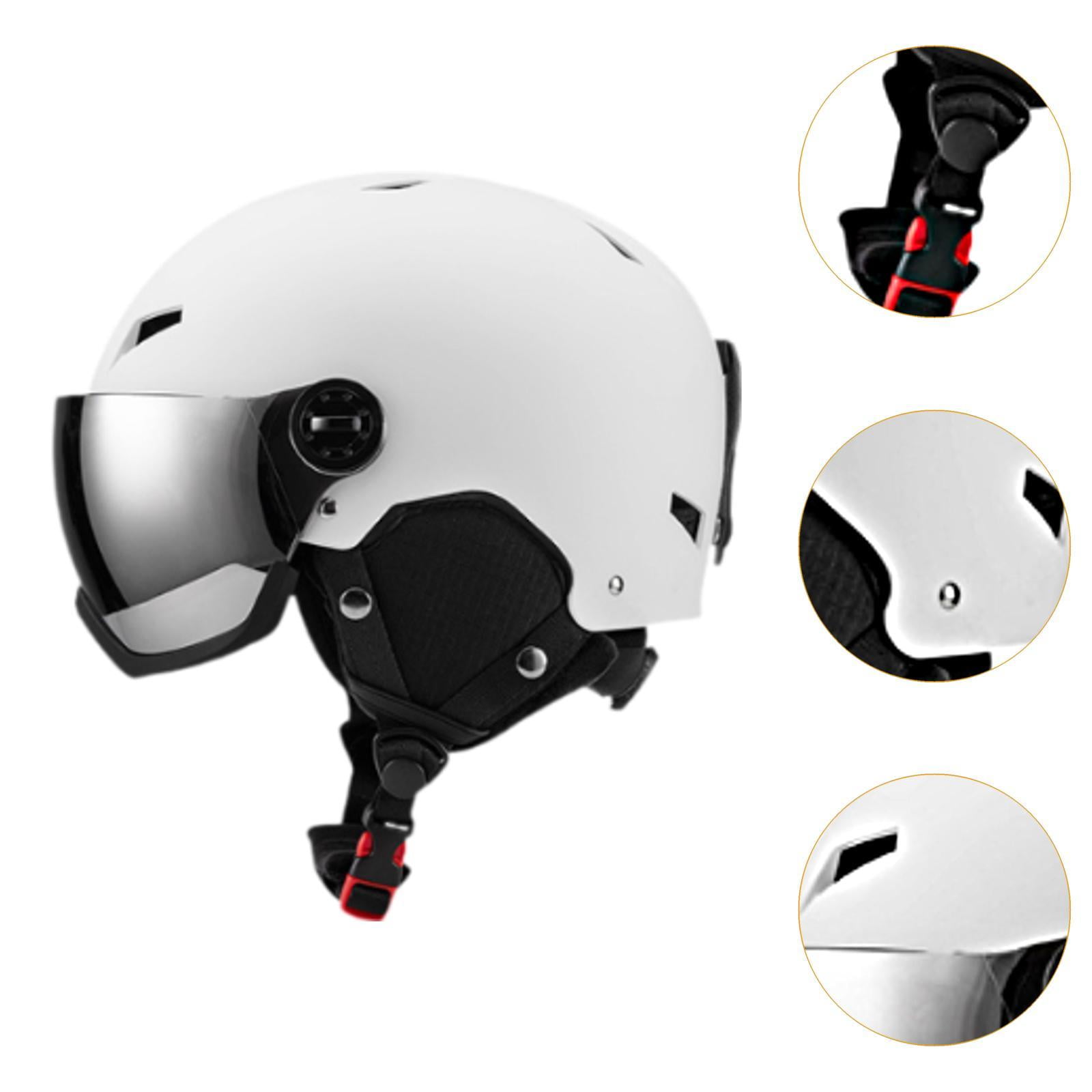 GARENDE Snowboard Helmet Breathable Winter with Jaw Pad Shockproof Skateboard Helmet S White