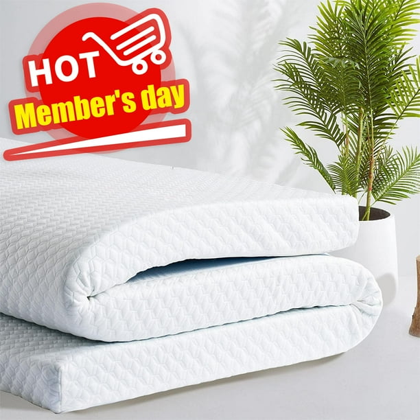 SOPAT 3 Inch Memory Foam Mattress Topper Twin Size,7Zone High Density