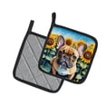 thumbnail image 3 of French Bulldog in Sunflowers Pair of Pot Holders, 3 of 7