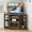 Brown, variant on Uforic Corner TV Stand for TVs up to 55", Farmhouse Entertainment Center with Power Outlet,Brown