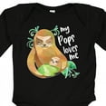 thumbnail image 4 of Inktastic My Pops Loves Me- Cute Sloth and Baby Boys or Girls Long Sleeve Baby Bodysuit, 4 of 5