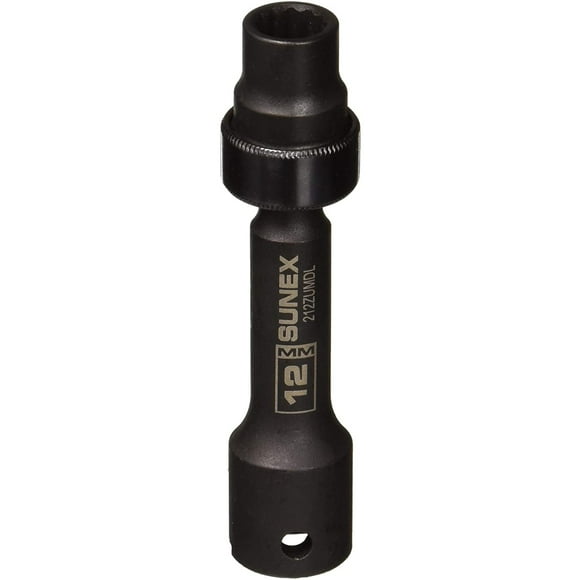 Sunex Tools 212ZUMDL 1/2 Inch Drive Steel 12 Point Driveline Socket, 12 mm