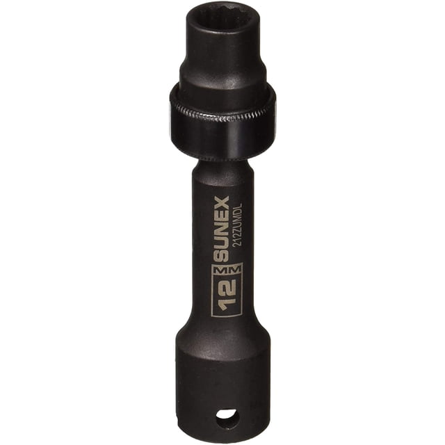 Sunex Tools 212ZUMDL 1/2 Inch Drive Steel 12 Point Driveline Socket, 12 mm