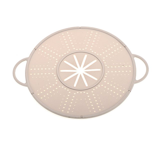 Versatile Heat-Resistant Silicone Spill Stopper Lid Pot Holder:Kitchen Essential white