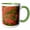 Green/White, variant on 3drose, Montana, Flathead Lake. Lake at Sunset., 11oz Two-tone Red Mug