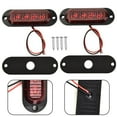 2pcs Side Marker Clearance Trailer Truck Rv Led Light Lamp Red