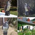 thumbnail image 4 of 2 Pack Fake Owl Decoys to Scare Birds Away from Gardens and Patios, Rotating Head Owl Bird Deterrents, Nature Enemy Scarecrow Plastic Owl Statues, Pest Repellent, Pigeon Deterrent, 4 of 9