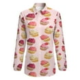 thumbnail image 4 of Delicious Pink Retro Cupcakes Long Sleeve Blouse Woman Streetwear Casual Shirts Summer Oversize Woman Streetwear Clothing Birthday Present, 4 of 7