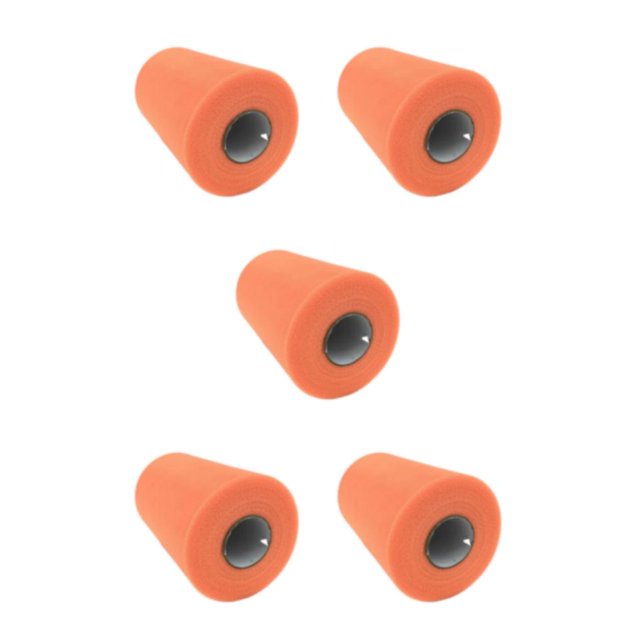 Redempat Tulle Roll Spools - Choice For Party Supplies In Variety Of Colors C61Vibrant Orange 5Set