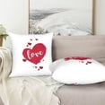 thumbnail image 4 of Valentines Day Love Hearts Throw Pillow Covers 16x16 Set of 2 Decorative Pillowcase Cushion Covers Soft Velvet Pillow Cases for Sofa Couch Bed Car for Her Gifts Romantic Wife, 4 of 6