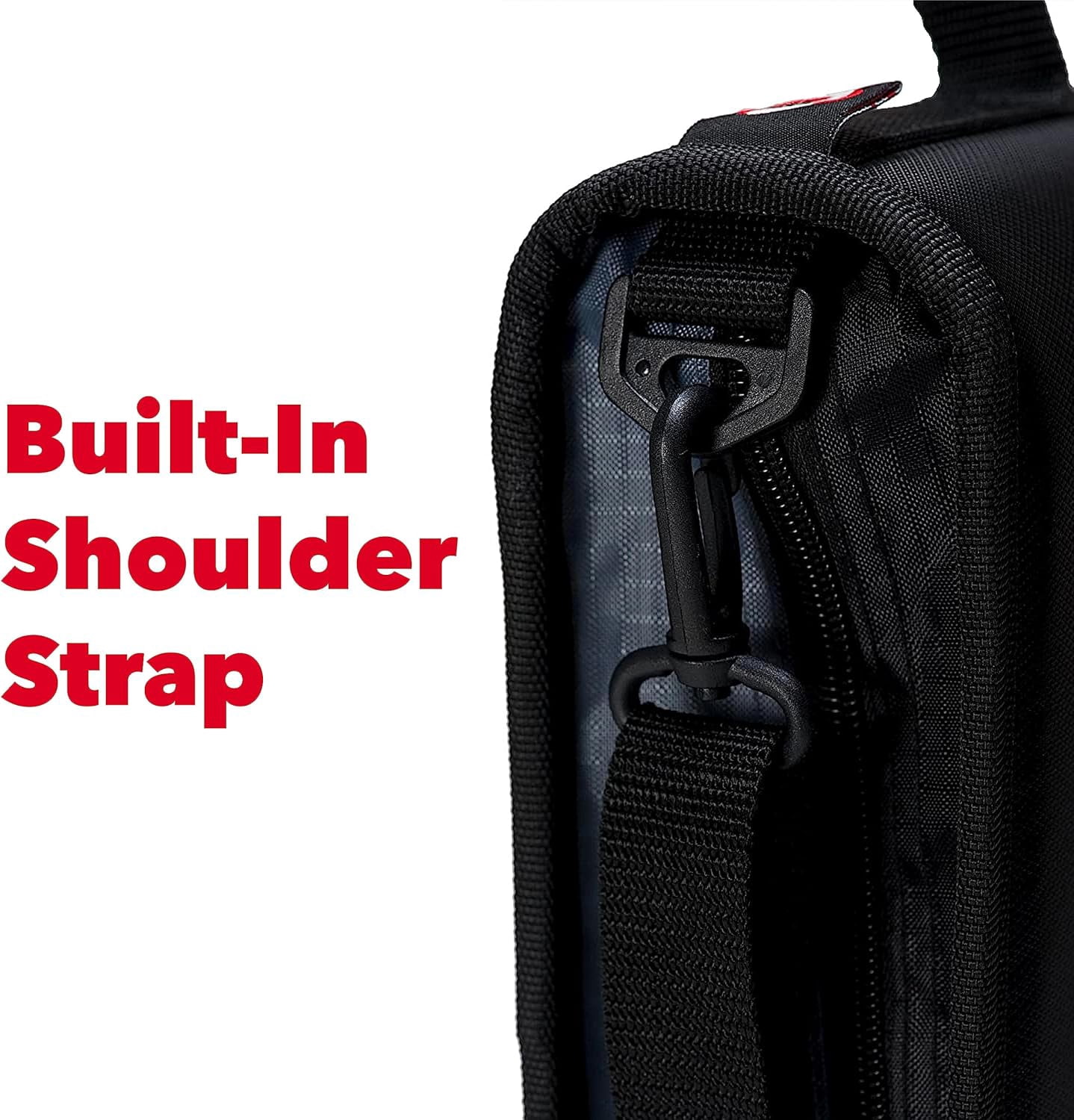 Case-it The Dual 2-in-1 Zipper Binder - Two 1.5 Inch D-Rings - Includes Pencil Pouch - Multiple Pockets - 600 Sheet Capacity - Comes with Shoulder Strap -Dual-101, Fire Engine Red