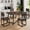 Brown + Black, variant on PORKISS 5 Piece Dining Table Set, Modern Dining Room Set with 4 PU Leather Chairs, Compact Kitchen Table Set for Home, Breakfast Nook, Dining Room, Gray+Black