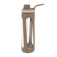 thumbnail image 2 of 20oz Water Bottles with Water Jug Lid Handle Reusable Fitness Sports Bottle Odor Proof and Stain Resistant, Protective Sleeved Glass Bottle, Smoking, 2 of 7