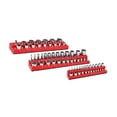 thumbnail image 2 of jinwen 3 Pieces Magnetic Socket Organizers Socket Holders for Workbench Tool Drawer Red SAE, 2 of 9